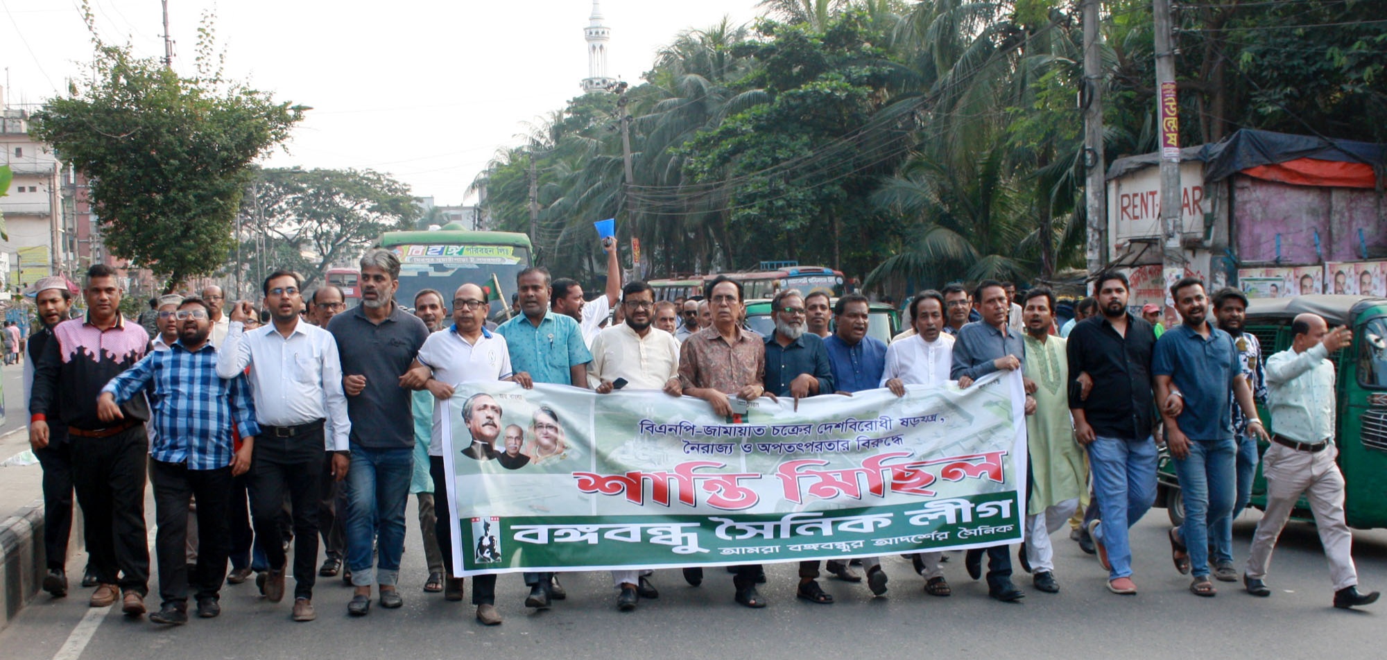 বিএনপির নাশকতা রোধে বঙ্গবন্ধু সৈনিক লীগের পাহারা