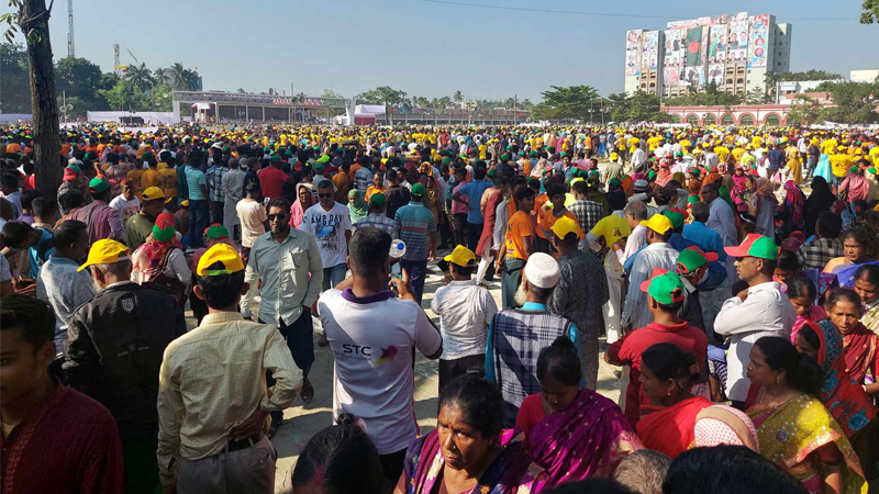 কানায় কানায় পূর্ণ খুলনা প্রধানমন্ত্রীর জনসভাস্থল