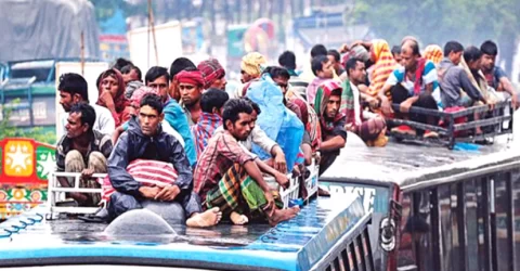 ঈদে সড়কপথে ঢাকা ছাড়বে ৯০ লাখ মানুষ