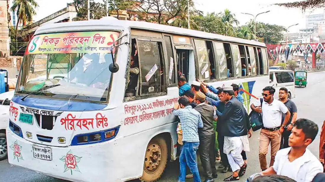 রাজধানীতে আজ থেকে বাসের ‘গেটলক সিস্টেম’ চালু