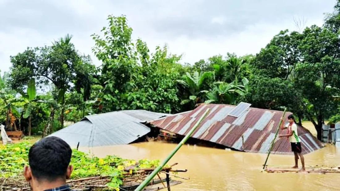 স্মরণকালের ভয়াবহ বন্যা খাগড়াছড়িতে