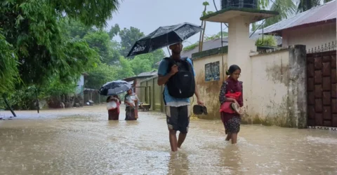 তিনদিনের ভারী বর্ষণে খাগড়াছড়ির নিম্নাঞ্চল প্লাবিত, পানিবন্দী ৪ শতাধিক পরিবার