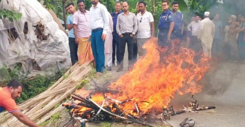 অভয়াশ্রমে মাছ শিকার, তিন লক্ষাধিক টাকার হুইল-বড়শি পুড়িয়ে ধ্বংস