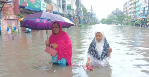 রাজধানীতে ৩ ঘণ্টায় ৮০ মিলিমিটার বৃষ্টি