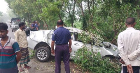 গোপালগঞ্জে প্রাইভেটকার-ভ্যানগাড়ির সংঘর্ষে ভ্যানচালক নিহত