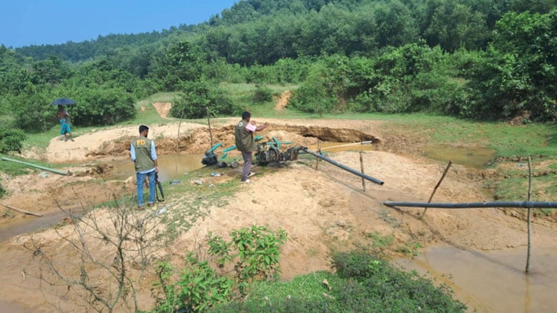 পাহাড় থেকে সাদা বালু উত্তোলন, জরিমানা