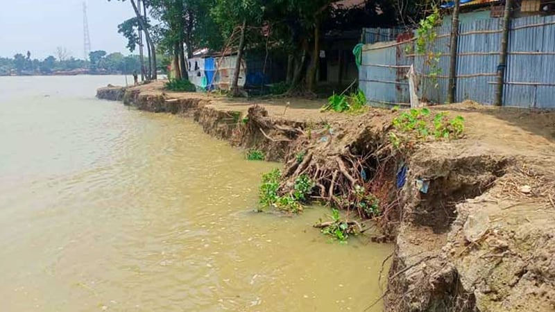 গাইবান্ধায় বিপৎসীমার নিচে সব নদীর পানি, ভাঙন অব্যাহত