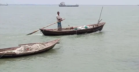 ২২ দিনের নিষেধাজ্ঞা শেষ, ইলিশ ধরতে নদীতে নেমেছেন জেলেরা