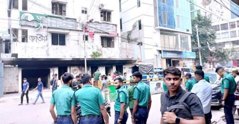 জাতীয় পার্টি অফিসের সামনে বাড়তি পুলিশ, নেই কোনো নেতাকর্মী