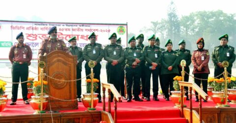 প্রতিষ্ঠাবার্ষিকীতে আনসার ডিজি সামাজিক নিরাপত্তার নিউক্লিয়াস গ্রাম প্রতিরক্ষা বাহিনী